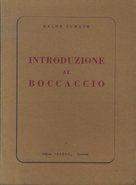 Introduzione al Boccaccio.