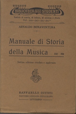 Manuale di storia della musica.