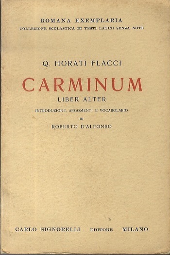 Carminum: liber alter.