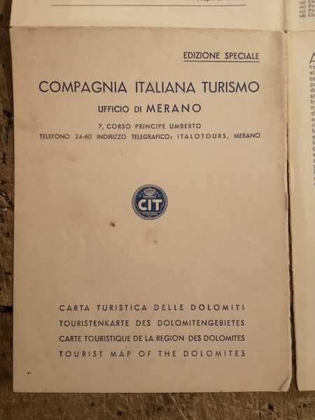 Carta turistica delle Dolomiti; Touristenkarte des Dolomitengebietes; Carte touristique de …