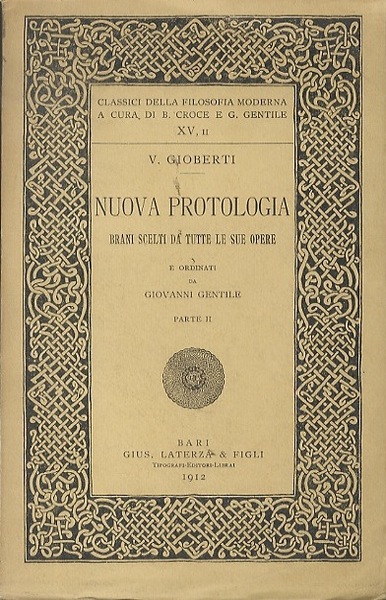 Nuova protologia. Parte II.