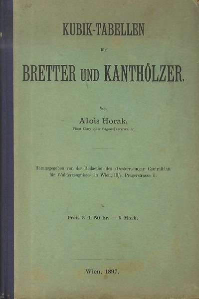 Kubik-tabellen fÃ¼r Bretter und KanthÃ¶lzer.