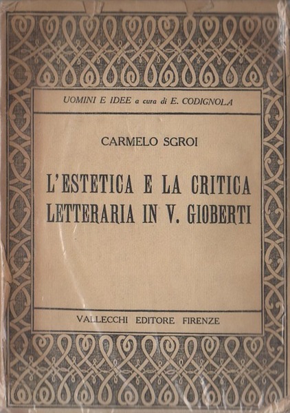 L'estetica e la critica letteraria in V. Gioberti: contributo alla …