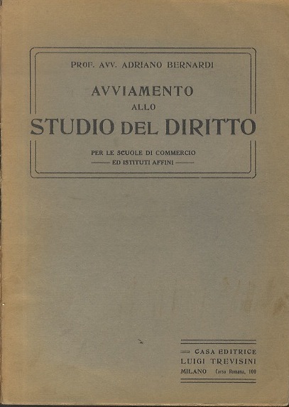 Avviamento allo studio del diritto.