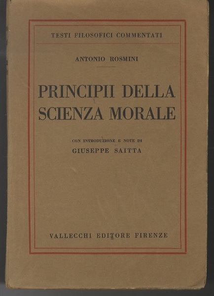 Principi della scienza morale: con introduzione e note di Giuseppe …