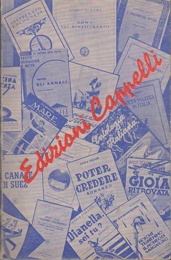 Edizioni Cappelli: Catalogo generale 1942: XX-XXI.