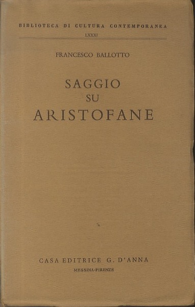 Saggio su Aristofane.
