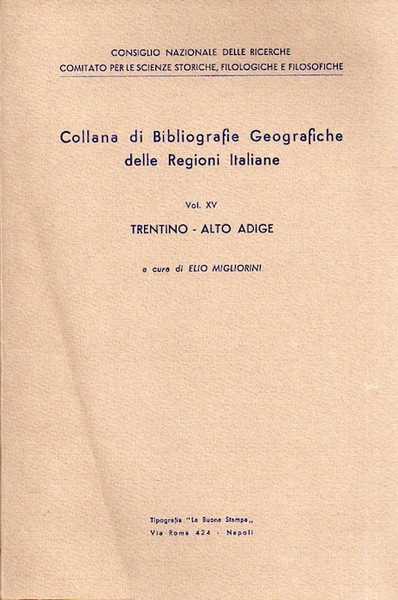 Collana di bibliografie geografiche delle regioni italiane.