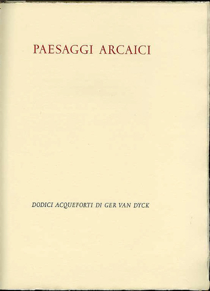 Paesaggi arcaici: 12 tavole originali firmate dall'artista.