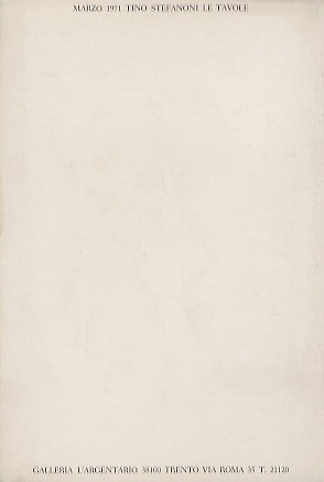 Marzo 1971: Tino Stefanoni: le tavole.