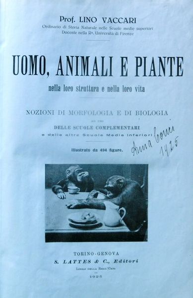 Uomo, animali e piante nella loro struttura e nella loro …