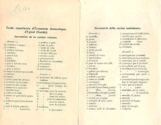 Scuola superiore di economia domestica a Upsala (Svezia).