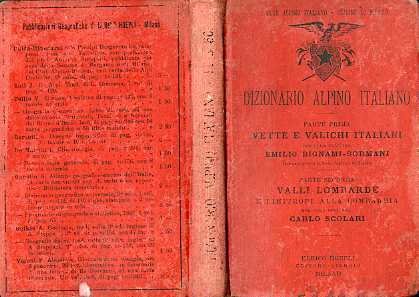 Dizionario alpino italiano.