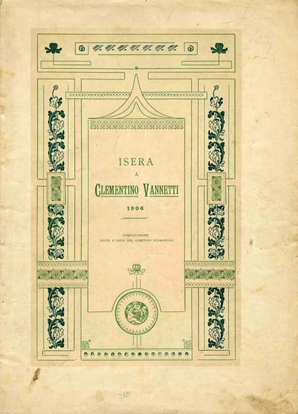 Isera a Clementino Vannetti: 1906.