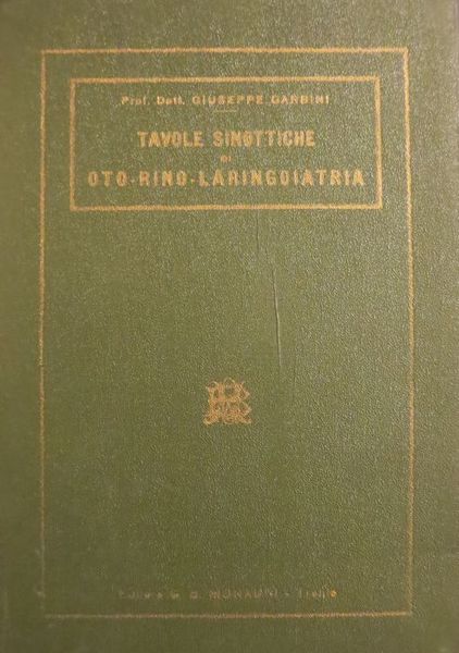 Tavole sinottiche di oto-rino-laringoiatria per gli studenti.