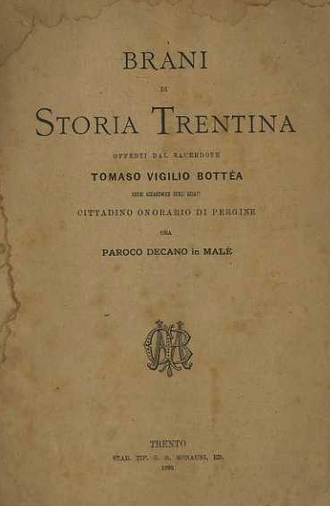 Brani di storia trentina.