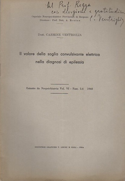 Il valore della soglia convulsivante elettrica nella diagnosi di epilessia.