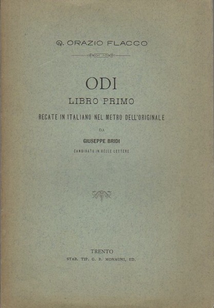 Odi: libro primo.