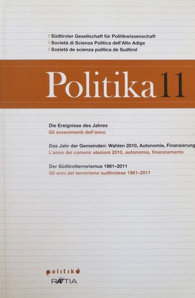 Politika 11: Jarbuch fÃ¼r Politik = annuario di politica = …