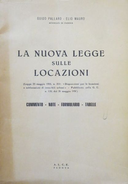 Disposizioni per le locazioni e sublocazioni di immobili urbani: [legge …