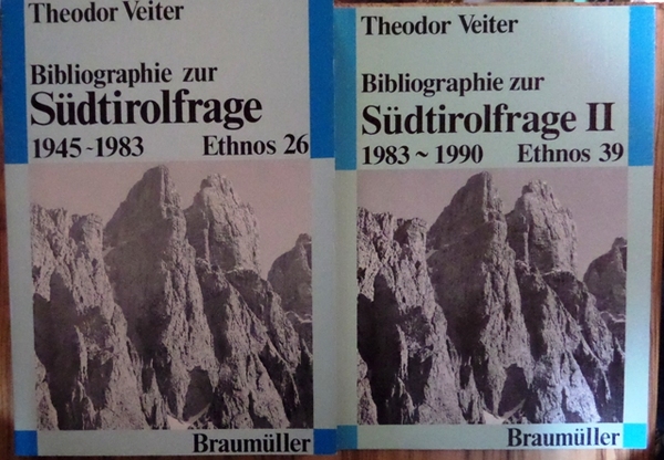 Bibliographie zur SÃ¼dtirolfrage: vol. I 1945-1983; vol. II 1983-1990.