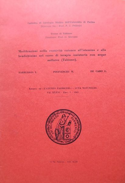 Modificazioni nella reattivitÃ cutanea all'istamina e alla bradichinina nel corso …