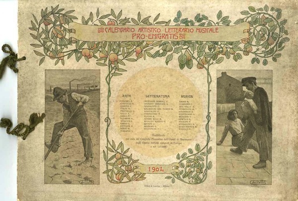 Calendario artistico, letterario, musicale pro emigratis.