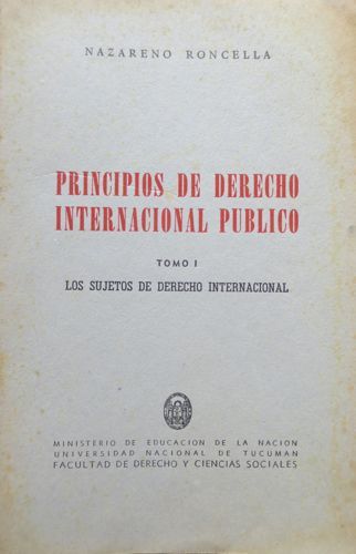 Principios de derecho internacional publico.
