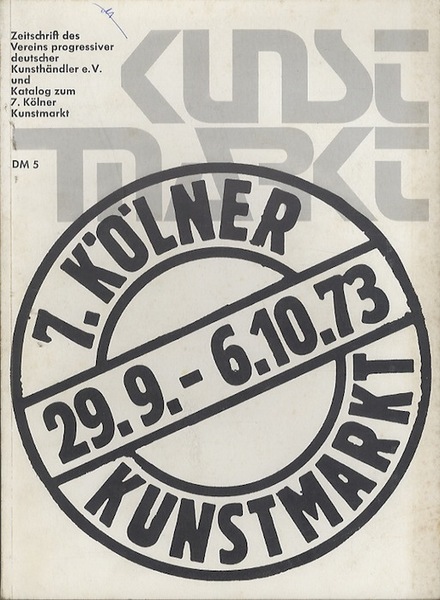 7. KÃ¶lner Kunstmarkt 29.9. - 6.10.73.
