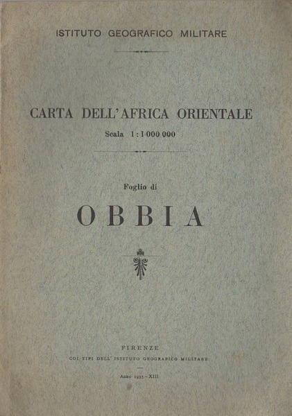 Carta dell'Africa orientale: Foglio di Obbia.