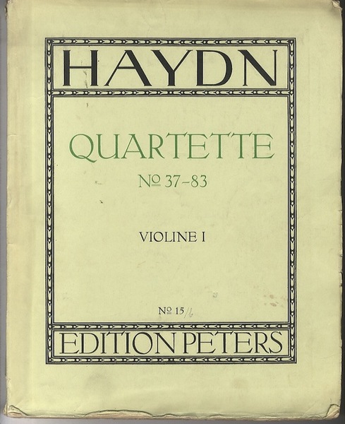 Haydn: SÃ¤mtliche 83 Quartette fÃ¼r zwei Violinen, Viola u. Violoncello.