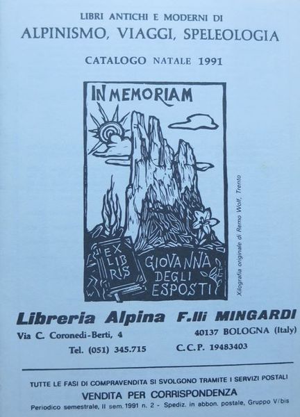 Libreria Alpina F.lli Mingardi: catalogo Natale 1991: libri antiche e …