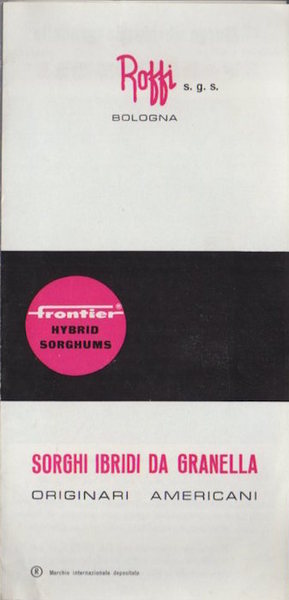 Rossi s.g.s.: Bologna: sorghi ibridi da granella: originari americani.