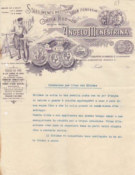 Stabilimento meccanico con fonderia ghisa bronzo e altri metalli: Angelo …