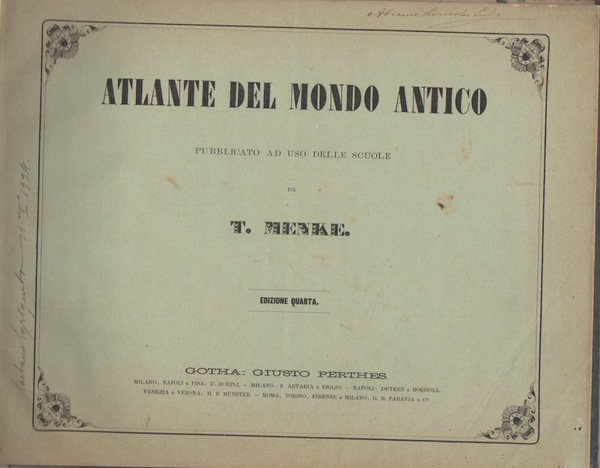 Atlante del mondo antico: pubblicato ad uso delle scuole del …