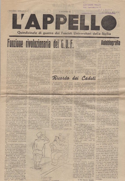 L'appello: quindicinale di guerra dei Fasci Universitari del Sicilia.