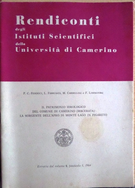 Rendiconti degli Istituti scientifici della UniversitÃ di Camerino.