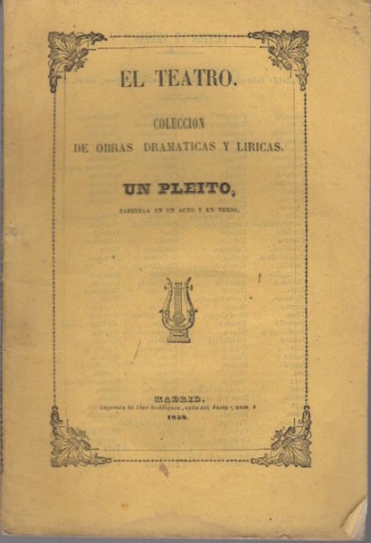 Un pleito: zarzuela en un acto.