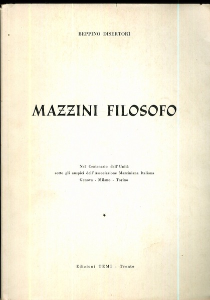 Mazzini filosofo.