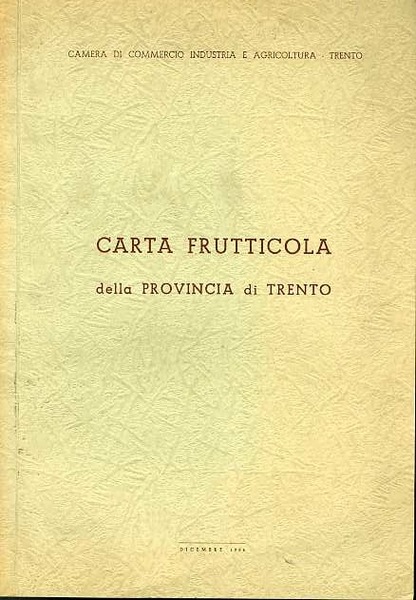 Carta frutticola della provincia di Trento.