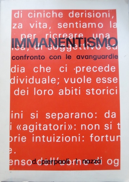 Immanentismo: confronto con le avanguardie.
