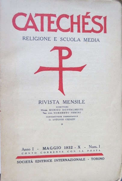 Catechesi: religione e scuola media: rivista mensile.