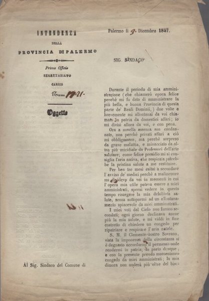 Durante il periodo di mia amministrazione (che chiamerÃ² epoca felice …