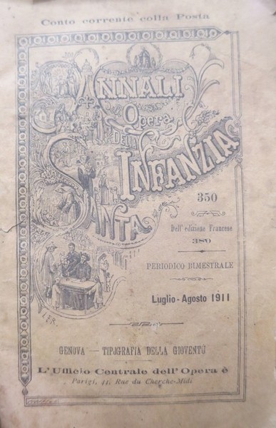 Annali dell'opera della infanzia: N. 350 (luglio-agosto 1911).