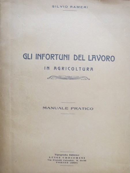 Gli infortuni del lavoro in agricoltura: manuale pratico.