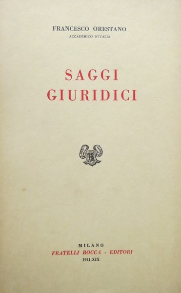 Saggi giuridici.