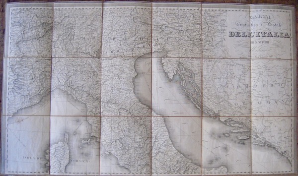 Carta statistica e postale dell'Italia.