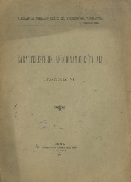 Caratteristiche aerodinamiche di ali: fascicolo VI.