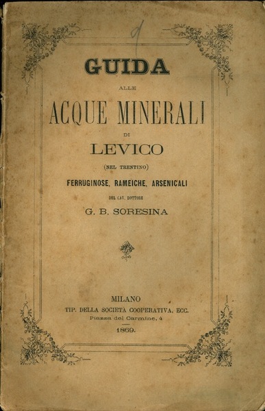 Guida alle acque minerali di Levico (nel Trentino) ferruginose, rameiche, …