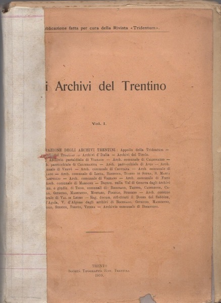 Gli archivi del Trentino.